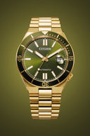 Citizen Tsuyosa Shore Automatic herreklokke i gullfarget stål (40 mm)