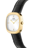 DW Corta dameklokke med sort rem (24x28mm)