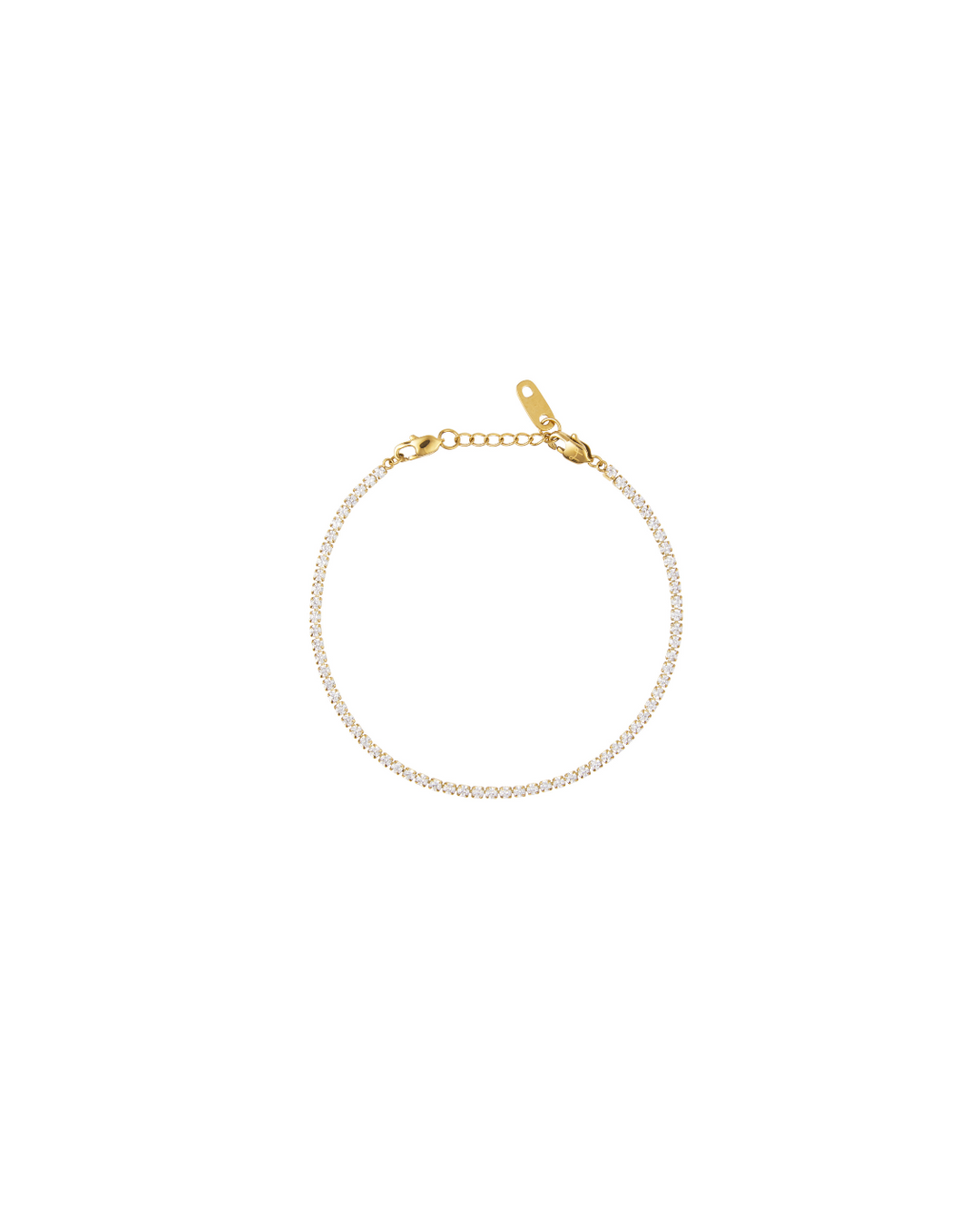 Shiny Tennis Bracelet Gold Small